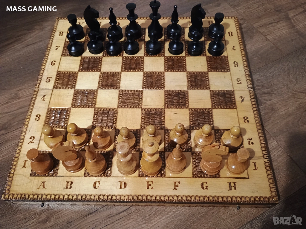 КЛАСИЧЕСКИ ПИРОГРАФИРАН ШАХ , снимка 1