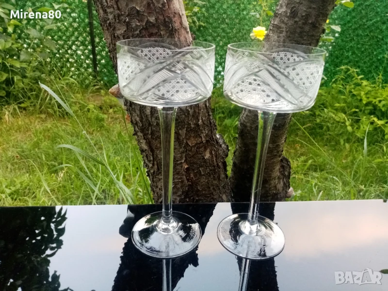 Ретро ритуални кристални чаши, снимка 1
