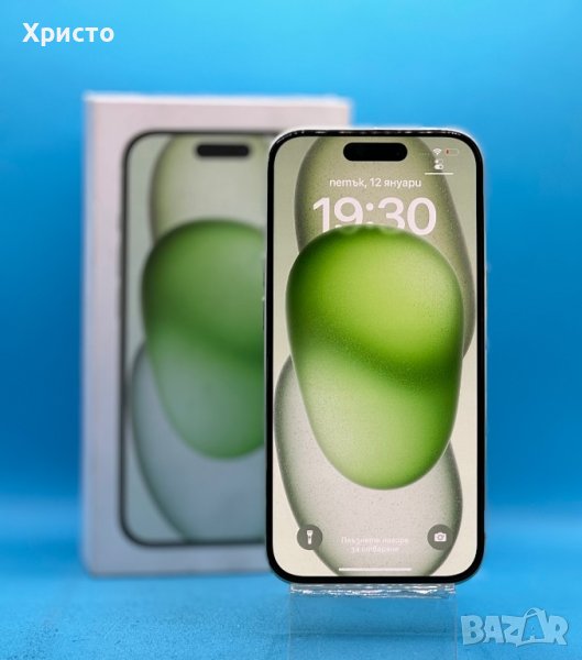 НОВ!!! Apple iPhone 15, 256GB, 5G, Green, снимка 1