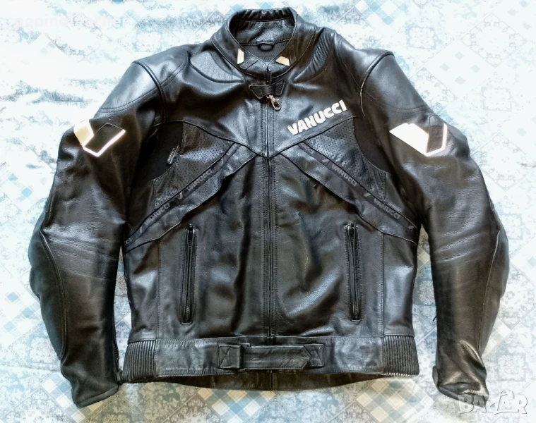 VANUCCI на LOUIS - Немско кожено мото яке с протектори, телешки бокс, снимка 1