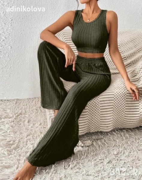 Нов тъмно зелен комплект, снимка 1