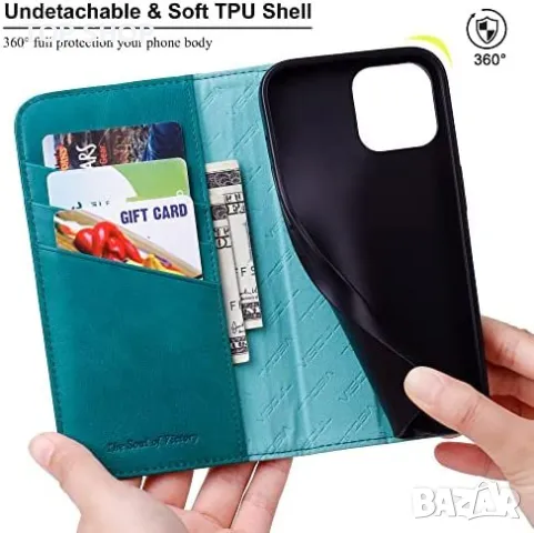 Нов калъф кейс за телефон от естествена кожа iPhone 14 Защита Айфон, снимка 2 - Калъфи, кейсове - 49239107