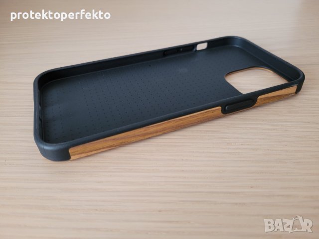 WOOD дървен кейс и каучук iPhone 12, 12 Pro, 12 Pro Max, 12 Mini, снимка 3 - Калъфи, кейсове - 36882172