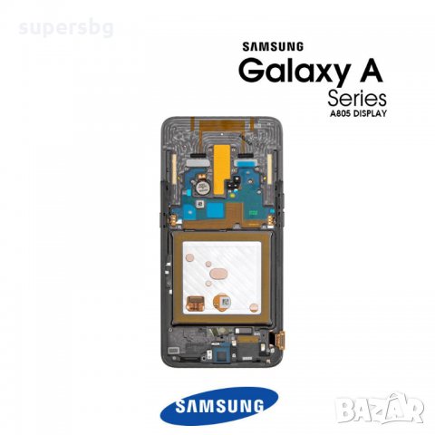 Нов 100% Оригинален LCD Дисплей + Тъч скрийн + Рамка за Samsung Galaxy A80 SM-A805F, снимка 2 - Резервни части за телефони - 31433510