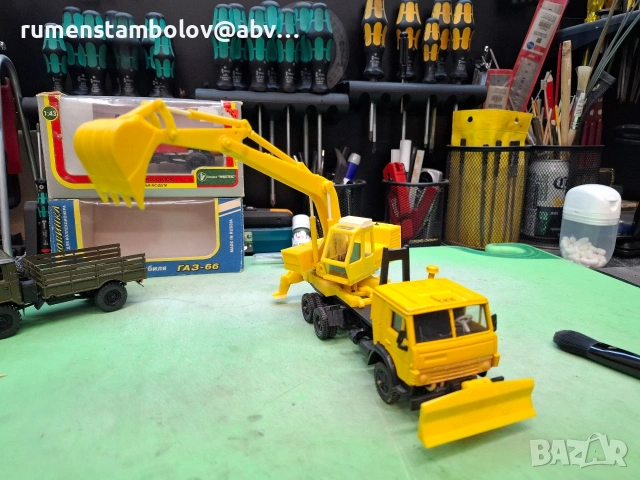 КамАЗ 5320 с багерна установка ЕО 3323 - Конверсия, 1/43, Елекон / Арек, снимка 4 - Колекции - 53204267