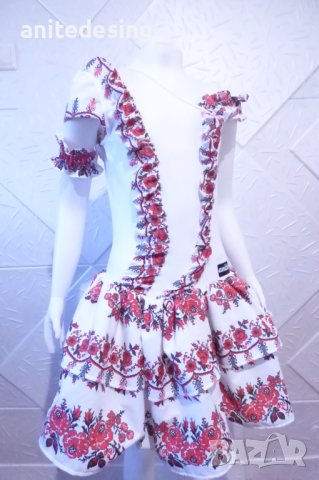 Детска рокля за танци или друг вид празненства с български етно мотиви, снимка 10 - Детски рокли и поли - 38765921