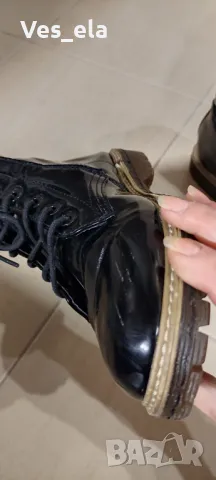 лачени черни кубинки , снимка 7 - Дамски ботуши - 48162108