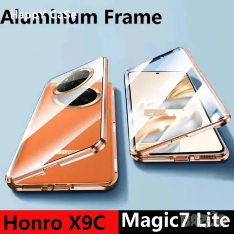Honor Magic 7 Lite / 7 Pro / Двоен 360° магнитен кейс калъф с камера протектор