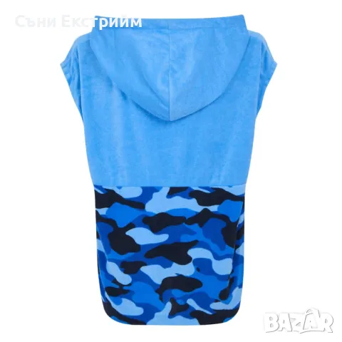 Детско пончо за преобличане Regatta Kids Towel Robe Blue Camo, снимка 6 - Хавлии и халати - 49552588
