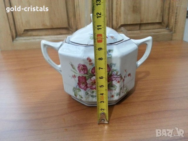 Стара захарница фин порцелан, снимка 3 - Антикварни и старинни предмети - 33413939
