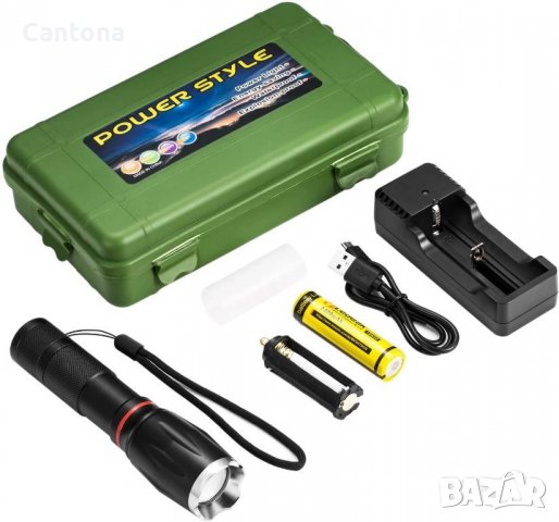 Vockvic LED тактически фенер, 1200 лумена CREE XML LED, 5 режима, прибиращ се COB, водоустойчив, маг, снимка 4 - Оборудване и аксесоари за оръжия - 37577431