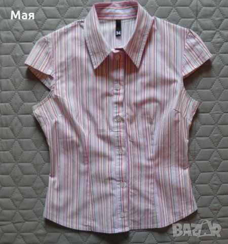 Дамски сет риза с къс ръкав H&M и розови  къси панталонки , снимка 6 - Ризи - 26204463