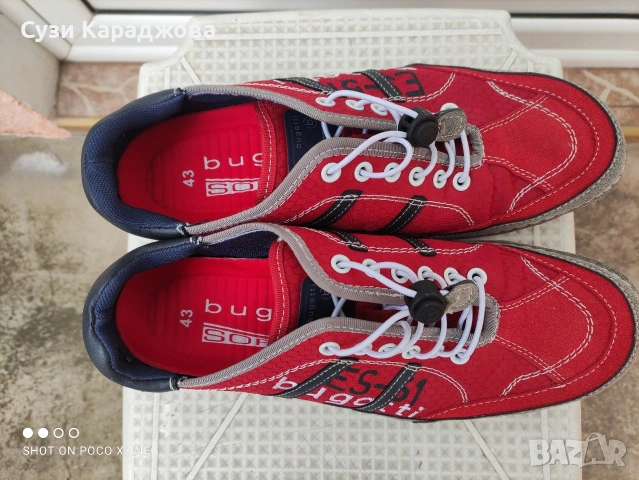 Червени сникърси Bugatti, снимка 3 - Маратонки - 53275285
