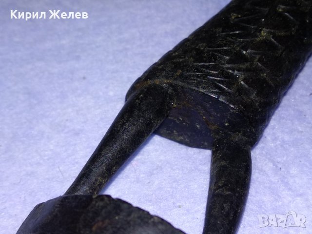 СТАРИННА АФРИКАНСКА АБАНОСОВА СТАТУЕТКА Ръчна ТРАДИЦИОННА МАЙСТОРСКА АРТ РАБОТА ФИГУРА АБАНОС 41415, снимка 10 - Антикварни и старинни предмети - 43588053