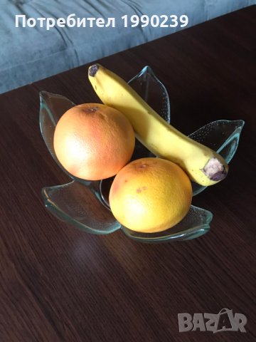 стъклен съд - купа за плодове, фруктиера, снимка 2 - Други - 38597161