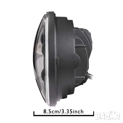 5,75" инча, 14,3см LED мотоциклетен фар Angel Eye за Harley Davidson, снимка 3 - Части - 50812373