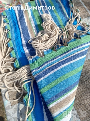 Прекрасен здрав хамак изработка памук ,удобен, допълнително захващане , снимка 9 - Антикварни и старинни предмети - 51614214