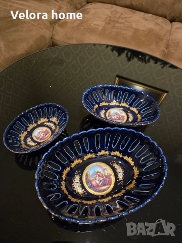 Уникални купи/съдове ОРИГИНАЛЕН ЯПОНСКИ КОБАЛТ