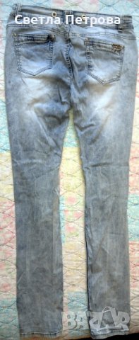 Нови ластични памучни дънки,  с размери 29/32 и височина 165-174 см., снимка 2 - Дънки - 28061006