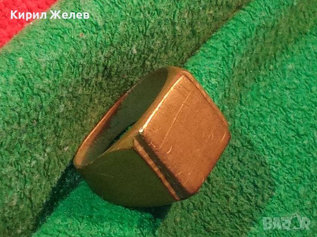 ПОЗЛАТЕН БРОНЗОВ СТАР ВИНТИДЖ с ПЕЧАТ 585 14К КЛАСИЧЕСКИ ПРЪСТЕН за КОЛЕКЦИЯ 19379, снимка 3 - Антикварни и старинни предмети - 32089031