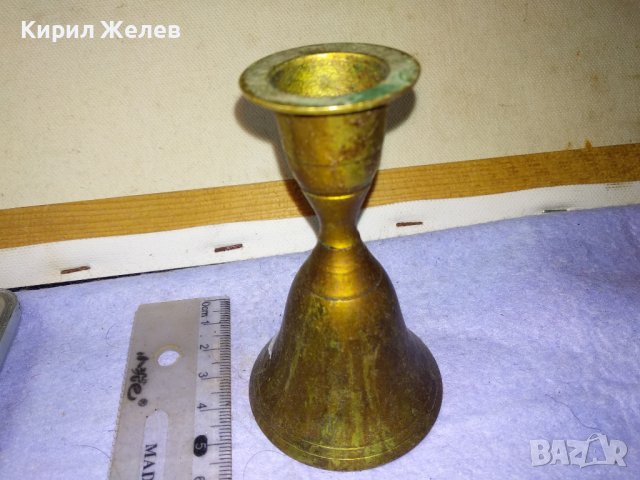 СТАР БРОНЗОВ СВЕЩНИК - ЗВЪНЧЕ / КАМБАНКА За КОЛЕКЦИЯ РЕТРО ИНТЕРИОР 42664