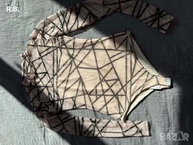 Бежева боди/блуза, S размер, снимка 4 - Корсети, бюстиета, топове - 47740509