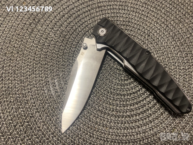 Сгъваем нож,острие D2, дръжка G10, 98х230, снимка 5 - Ножове - 52368242