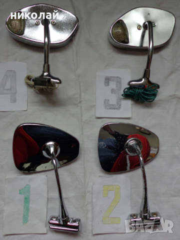 Външни никелирани огледала за ГаЗ М21 Волга и за Москвич 408/412 ново и употребявани СССР, снимка 1 - Части - 36526087