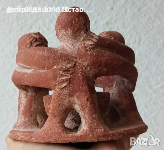 Керамика: къща-свещник, танц-хоро, магаре-кана, Бусинска керамика, солница или пепелник, цървули, снимка 9 - Статуетки - 30595007