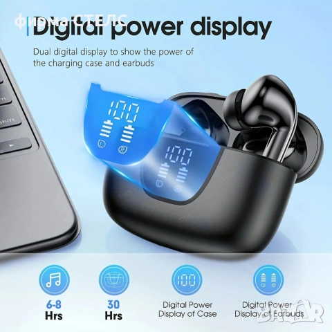 Безжични слушалки STELS S42 с ANC, LED дисплей и Водоустойчивост, снимка 2 - Слушалки, hands-free - 53071746