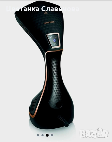 Парна ютия Grundig ST7950, LCD екран, Метални плочи, Вертикално или хоризонтално използване, Черна , снимка 4 - Ютии - 52307557