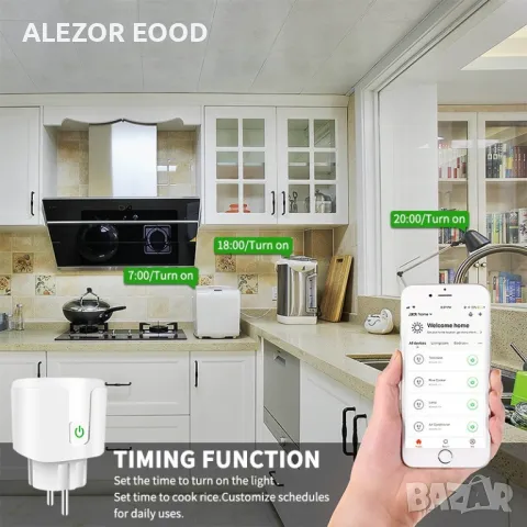 ПРОМОx3 Wi Fi smart Контакт с щепсел, Товаропоносимост  20A promo4079, снимка 6 - Друга електроника - 48230706