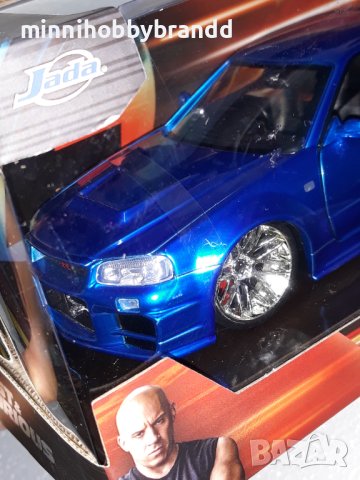 Nissan SKYLINE  GT-R BNR34 BRIAN'S  1.24  JADA FAST&FURIOUS  TOP  TOP   TOP  MODEL, снимка 5 - Колекции - 43676636