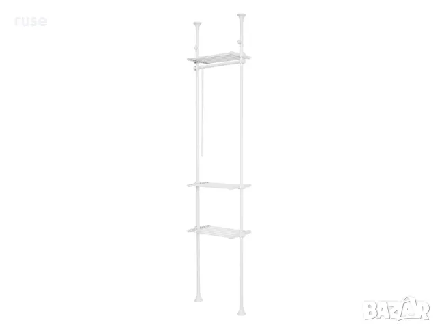 НОВИ! Телескопичен гардероб 3 рафта регулируема височина и ширина 52-80х27х233-300см , снимка 3 - Гардероби - 48968101