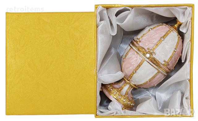 Фаберже стил, кутийки-яйца за бижута в луксозна подаръчна кутия., снимка 6 - Декорация за дома - 44104916