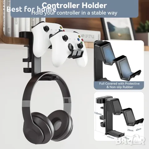 Многофункционална стойка за слушалки ,контролери и чаша, снимка 4 - Аксесоари - 49621509