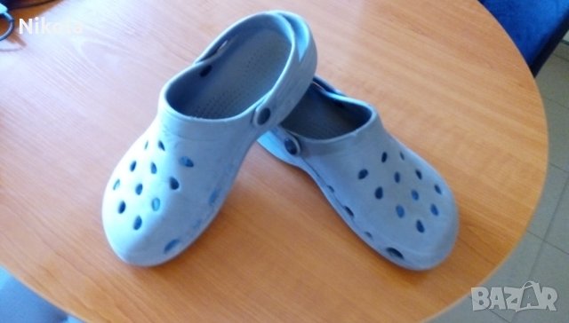 Кроксове, джапанки сини с бяло №39 стелка 25см, снимка 17 - Детски обувки - 34687838