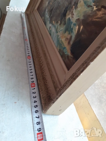 Страхотна майсторска картина масло на платно подпис рамка, снимка 7 - Антикварни и старинни предмети - 53413738