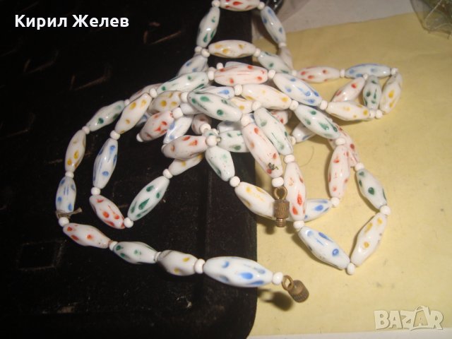 РЕТРО ВИНТИДЖ ГЕРДАН КОЛИЕ РИСУВАН ПОРЦЕЛАН 6404, снимка 7 - Колиета, медальони, синджири - 33405861