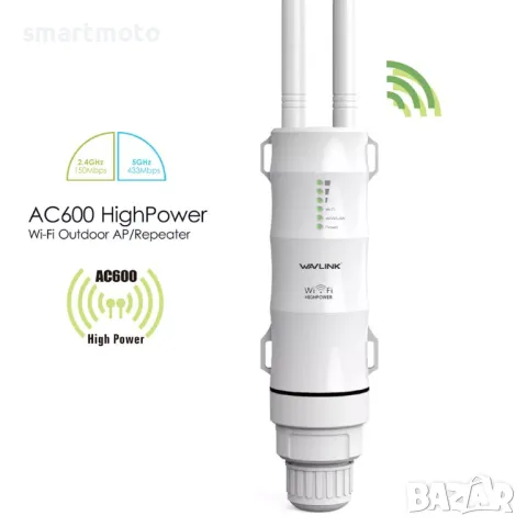 Wavlink 2.4 и 5GHZ AC600 Антена рутер усилвател на сигнал wifi антена, снимка 1