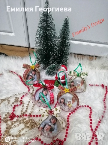 Коледни топки със снимки ♥️, снимка 10 - Коледни подаръци - 52621899