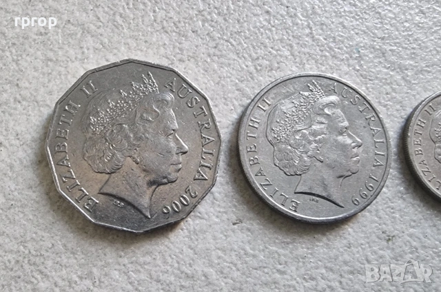 Австралия. Лот .5, 10 ,20, 50 цента .Кралицата на средна възраст., снимка 7 - Нумизматика и бонистика - 41411682
