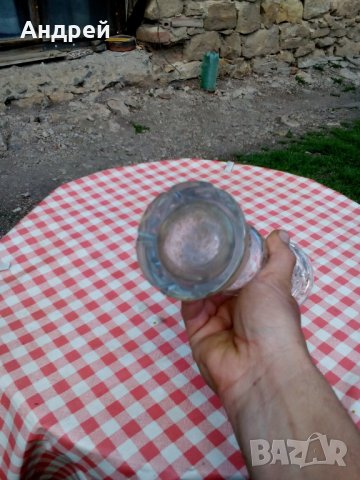Стара стъклена ваза #6, снимка 5 - Антикварни и старинни предмети - 28612271