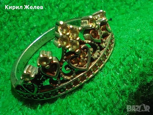 ИЗЯЩЕН ДИАМАНТЕН СРЕБЪРЕН ФЕШЪН АРТ ПРЪСТЕН СРЕБРО 925 с ИСКРЯЩИ ЮВЕЛИРНО ФАСЕТИРАНИ КАМЪНИ 40507, снимка 4 - Пръстени - 42614195