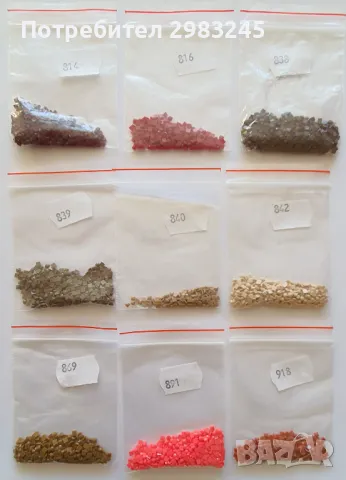 Комплект квадратни мъниста за диамантени гоблени , снимка 6 - Гоблени - 47910432