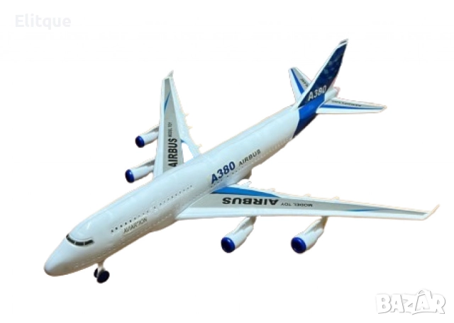 Механичен самолет A380 с музика и светлини, снимка 4 - Коли, камиони, мотори, писти - 52745160