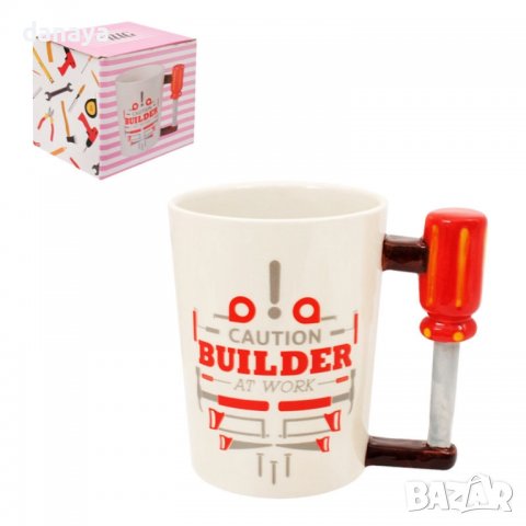 3138 Забавна чаша с надпис и дръжка Отвертка подаръчна чаша за него 400ml, снимка 2 - Чаши - 38228848