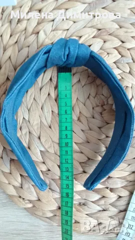 Диадеми от деним с възел / Диадема от деним с дунапрен , снимка 7 - Аксесоари за коса - 48940978