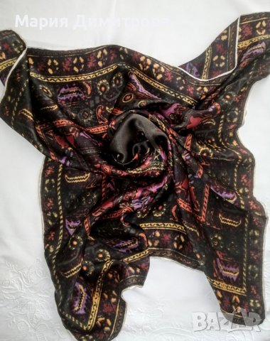Копринен шал 78/75, снимка 2 - Шалове - 37340687
