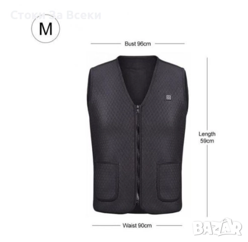 Унисекс термичен електрически елек с USB отопление, снимка 7 - Други - 52863630